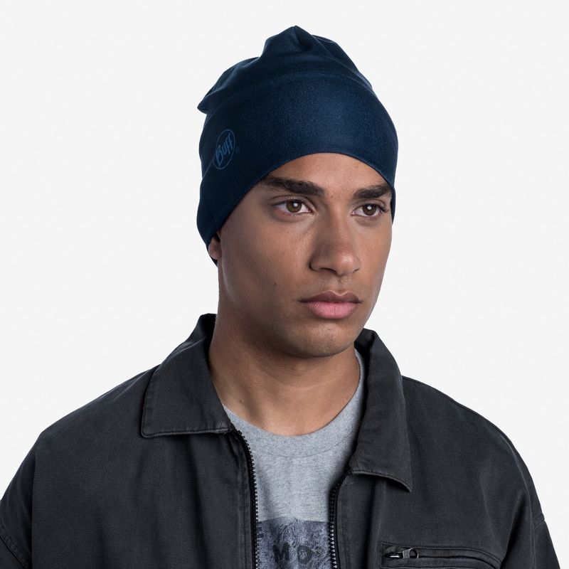 Тонкая теплая спортивная шапка Buff Hat Thermonet S Wave Blue Фото 4