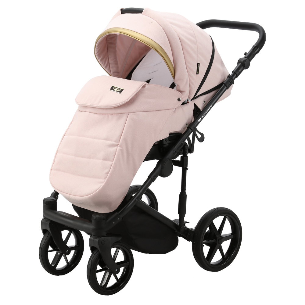 Adamex Rimini LUX RI-21 (3в1) Светло-розовая ткань + Розовая перламутровая экокожа