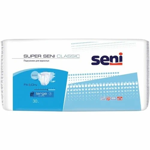 Подгузники для взрослых Seni Super Classic Large (100–150 см), 30 шт
