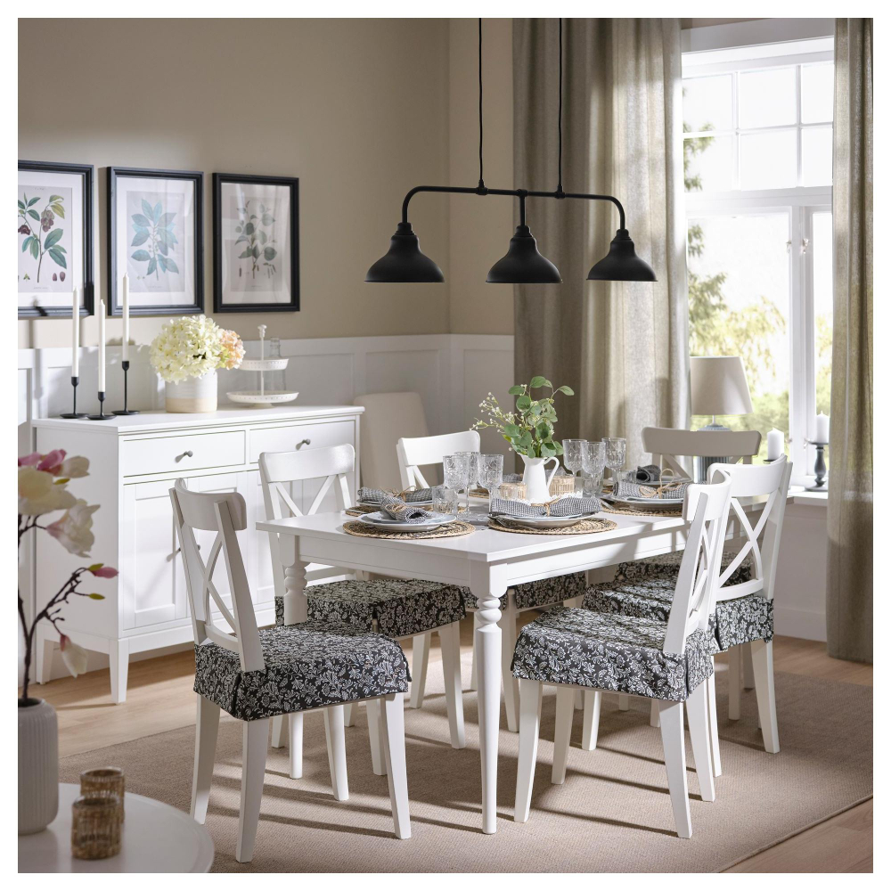 Подушка на стул IKEA DVARGDUNORT, Серо-белый, 42 / 35х42х4 см