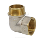 Угольник латунь никель Ду 15 (1/2") ВР/НР 9002 ГОСТ 32585-2013 Aquasfera 9002-01
