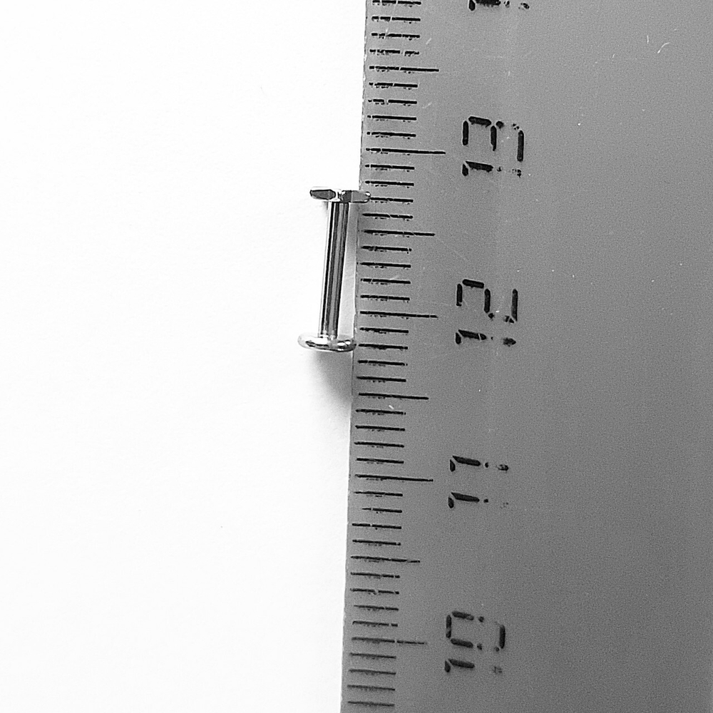 Серьга для пирсинга губы 8 мм "Звездочка", толщина 1,2 мм. Медицинская сталь. 1 шт