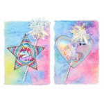 Блокнот детский Basir, с ручкой, формат А5, серия "Единорог", переплёт с мехом, 21.5*15 см, 80 листов, 2 цвета ассорти