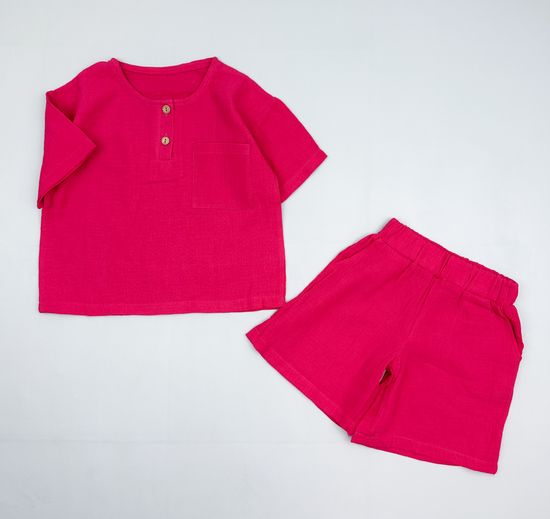 Комплект муслиновый, Фуксия