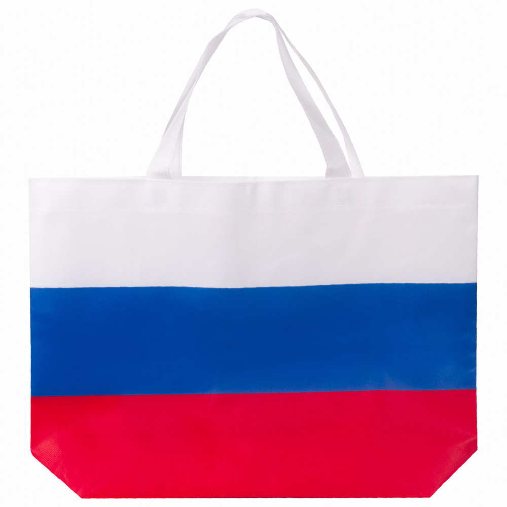 Сумка "Флаг России" триколор 40х29 см нетканое полотно BRAUBERG 6055 (10 штук в упаковке)