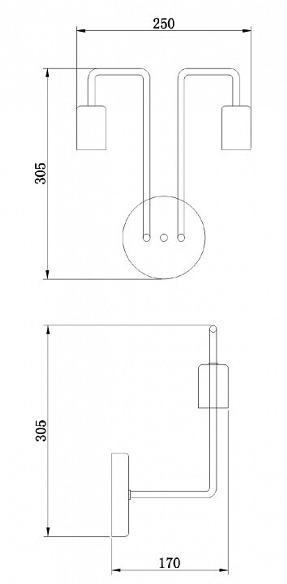 Бра Maytoni T532WL-02B