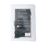 Простыня Страйп Сатин Однотонный Отель белый 100% хлопок на резинке 1x1 RR1CTH03616030