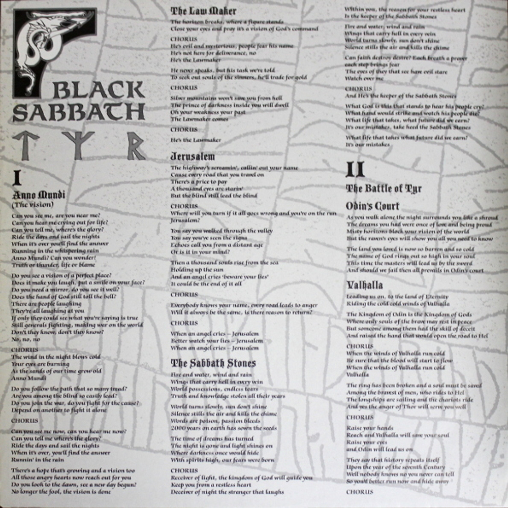 Black Sabbath / Tyr (LP)