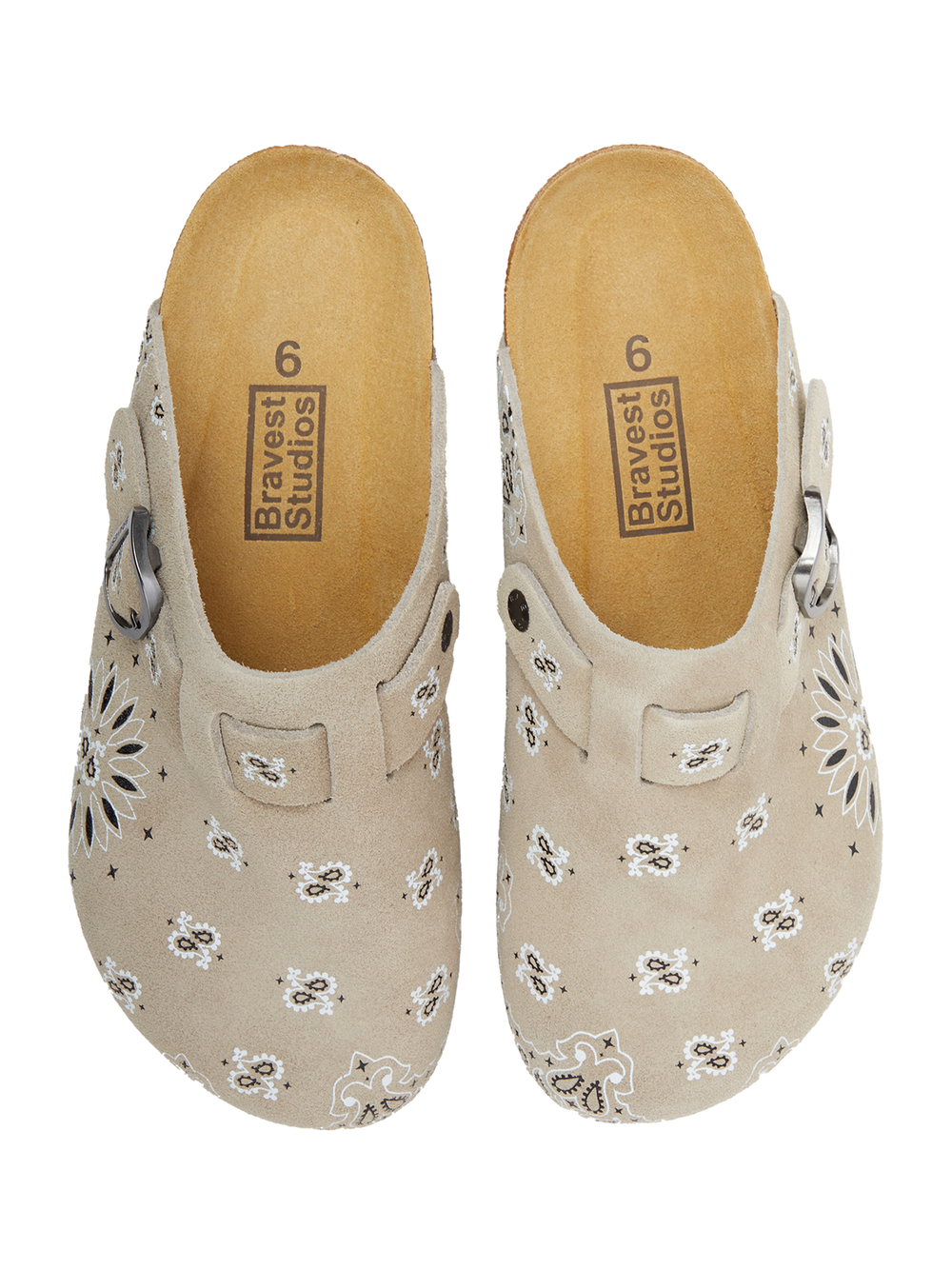 Клоги Из Замши Camel Suede Paisley Clogs