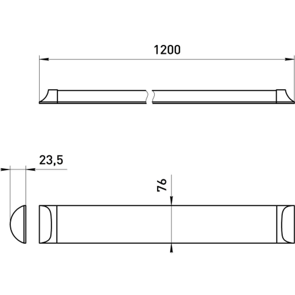 Светильник светодиодный ЭРА SPO-5-40-4K-P (F) 36Вт 4000К 3960Лм IP40 1200х75мм прозрачный