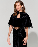 Укороченный кейп Mysterya из бархата с отделкой