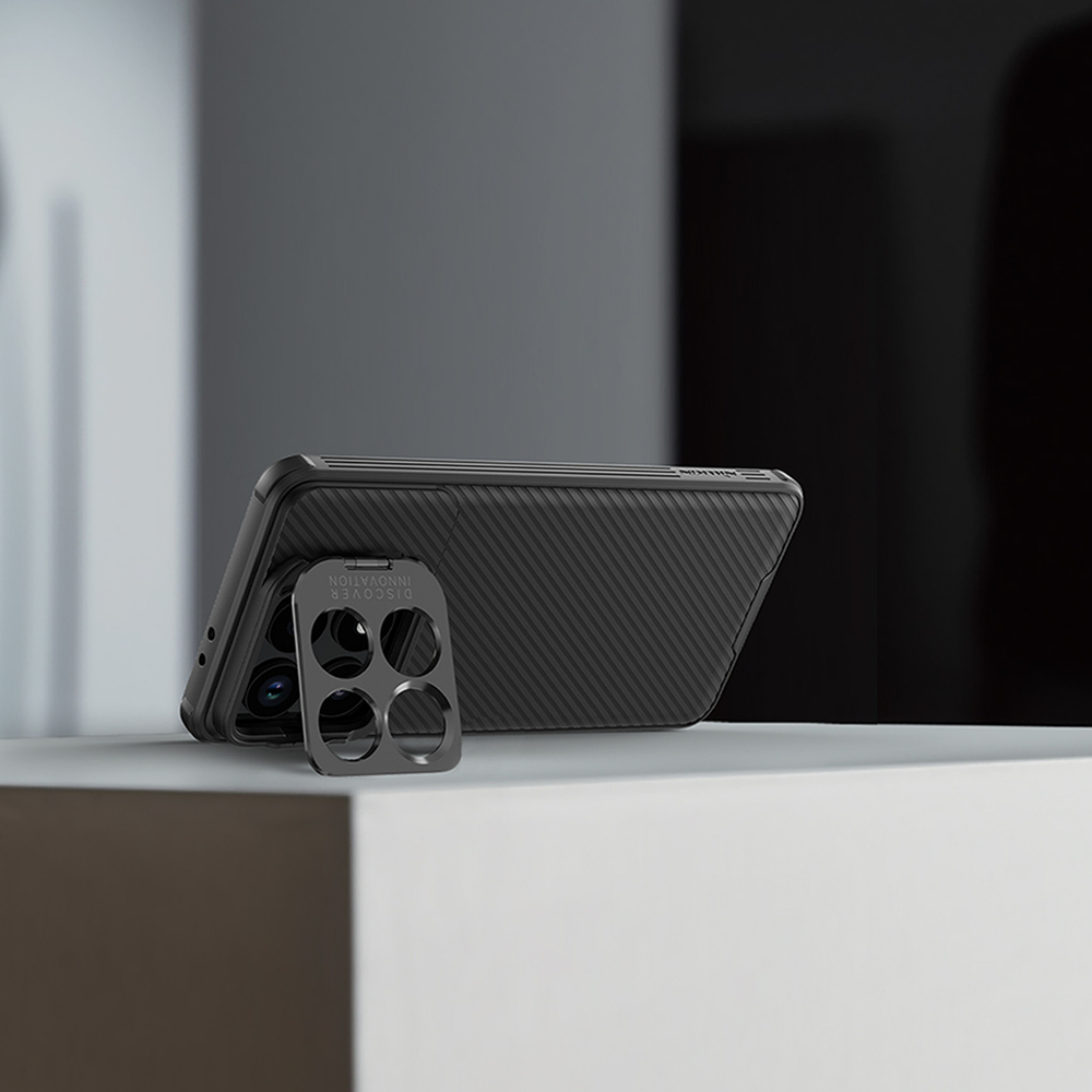 Чехол от Nillkin с металлической откидной крышкой для камеры на Xiaomi Poco F6 Pro, серия CamShield Prop Case (версия Camera-visible)