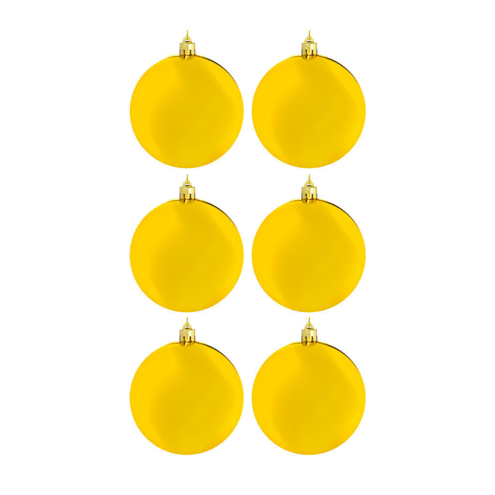 Набор елочных шаров 7 см, 6 шт., золото