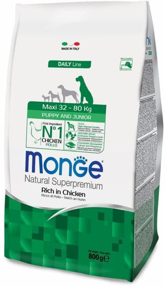 Monge Dog 800г. Maxi корм для щенков крупных пород