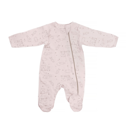Комбинезон на молнии бледно-розовый