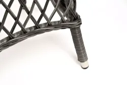 "Алиса" кофейный комплект из искусственного ротанга, цвет графит