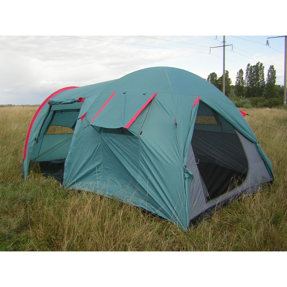 Tramp палатка с большим тамбуром Anaconda 4 V2, зеленый