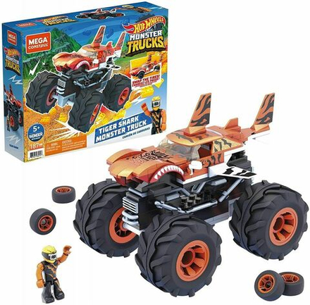 Конструктор Mega Construx Hot Wheels - Монстр-трак Тайгер Шарк 187 элементов - Мега Хот Вилс GVM26