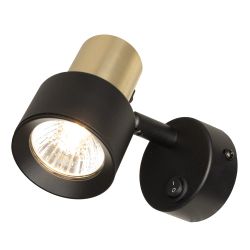 Citilux SAT CL505611 Спот поворотный с выключателем Чёрный+Золото