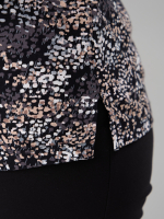 Блузка БЛ-22/черный-бежабстракция