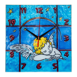 Часы раскраска на стекле для детей "Спящий ангел"