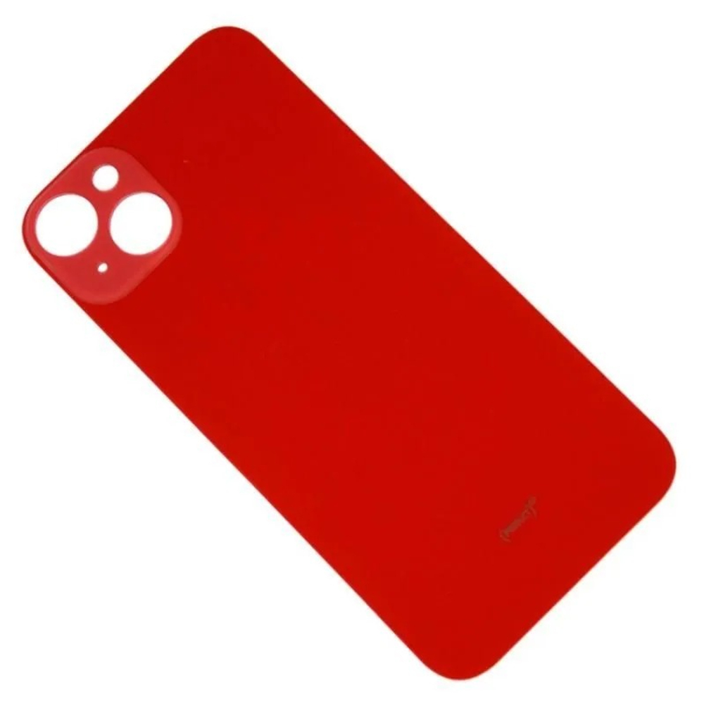 Задняя крышка для Apple iPhone 14 Plus Красный (стекло, широкий вырез под камеру)