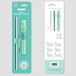 Соломинка из нержавеющей стали jumbo в футляре, мятная