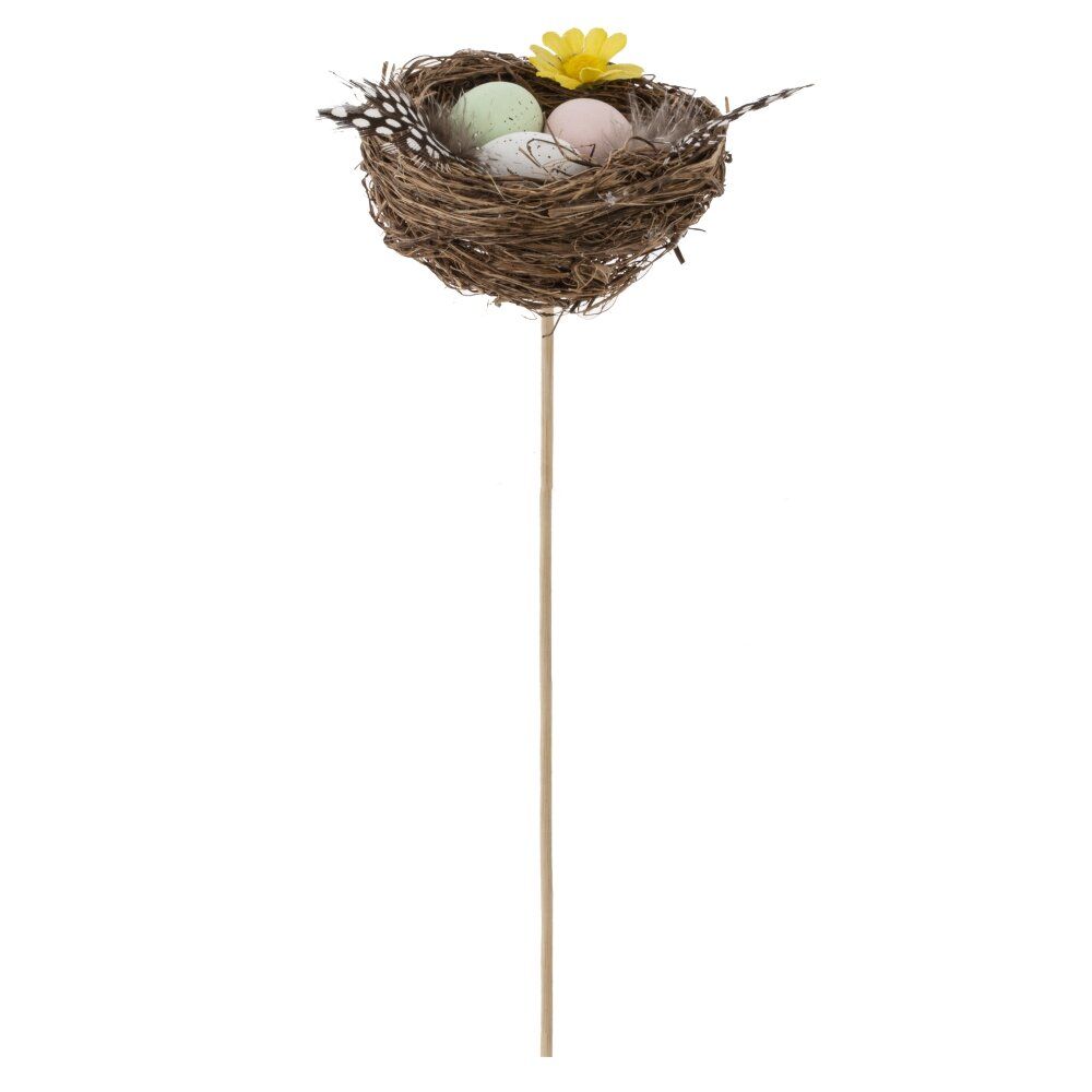 GAEM Изделие декоративное (вставка) "Гнездо пасхальное" (8*7*3) (блок 12 шт), L7 W7,5 H22 см, 2в.