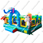 Коммерческий надувной батут "Зверинец", 4,5*4,5*2,5 м