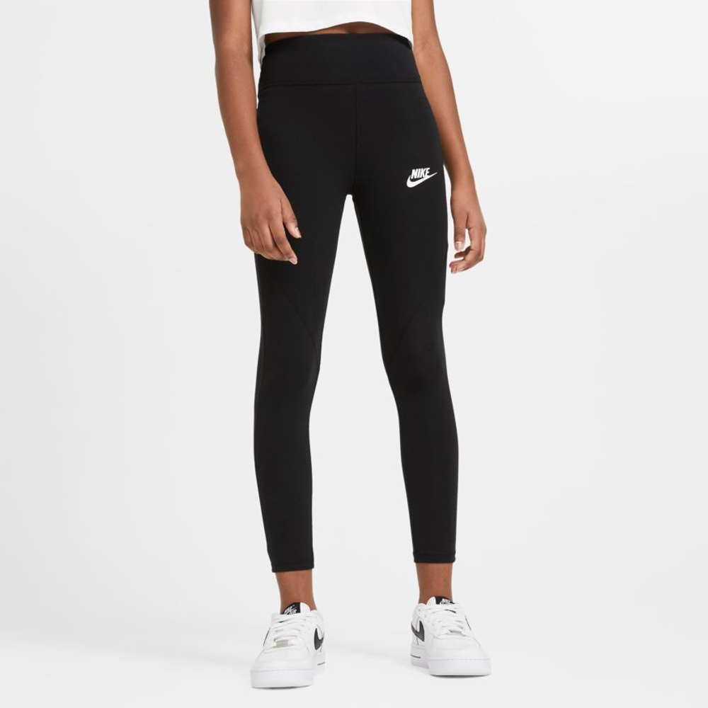 Штаны для девочки теннисные Nike Sportswear Favorites Graphix High-Waist Legging G - black/white