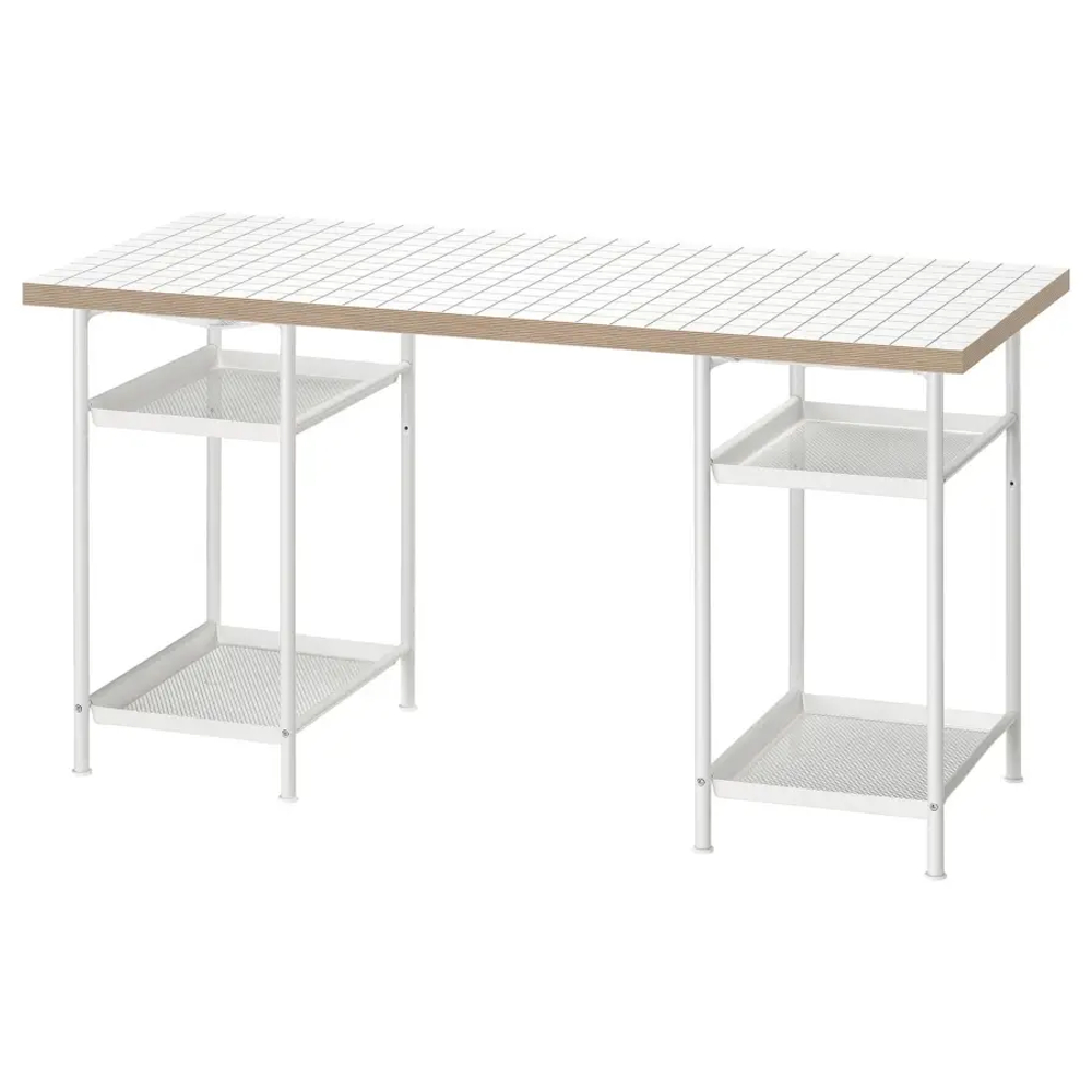 Письменный стол - IKEA LAGKAPTEN SPÄND/SPAND/СПЭНД ЛАГКАПТЕН ИКЕА, 140x60см, белый, антрацит