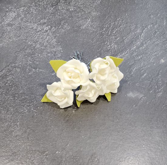 Набор шпилек "Розы большие" латекс, 3 шт, бирюза