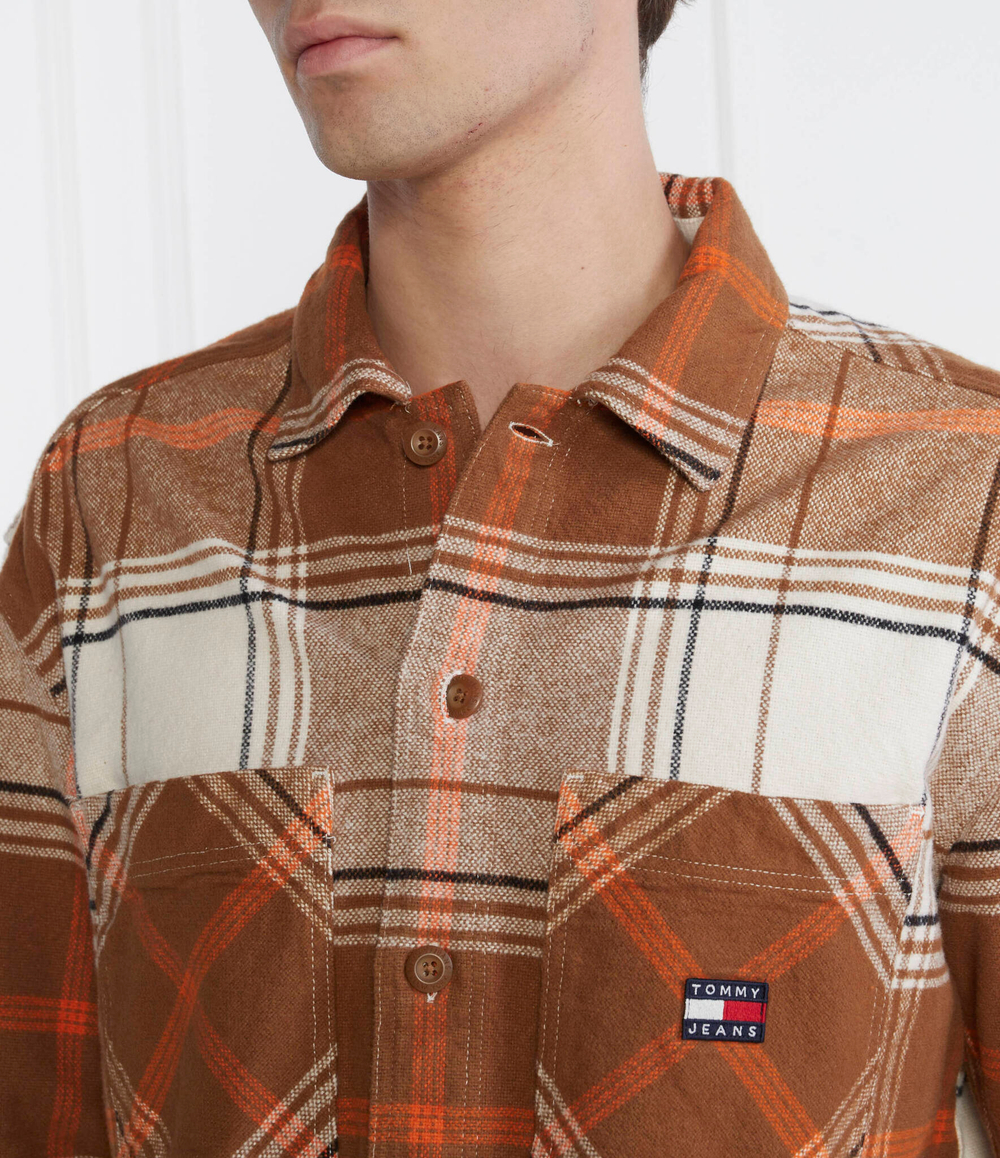 Рубашка BRUSHED CHECK Tommy Jeans - коричневый(DM0DM17254)