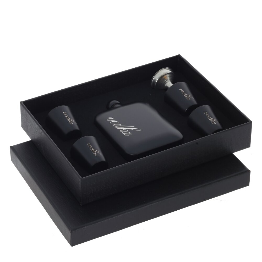 Набор из 6-ти предметов: фляжка 180 мл