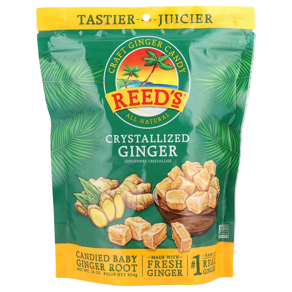 Reed's, Craft Ginger Candy, кристаллизованный имбирь, 454 г (16 унций)