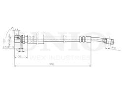 Шланг тормозной передний UNIO BRH-10024