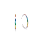 Серьги Coeur de Lion Hoop Multicolour Silver 30мм 0147/23-1517