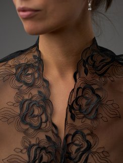 05-161 Вышивка на неэл. сетке 24 см, черный