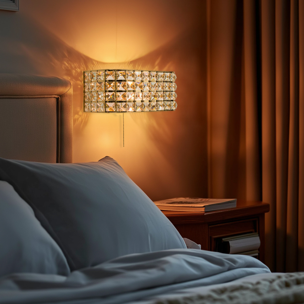 Citilux Портал CL324402 Бра хрустальное с выключателем Золото