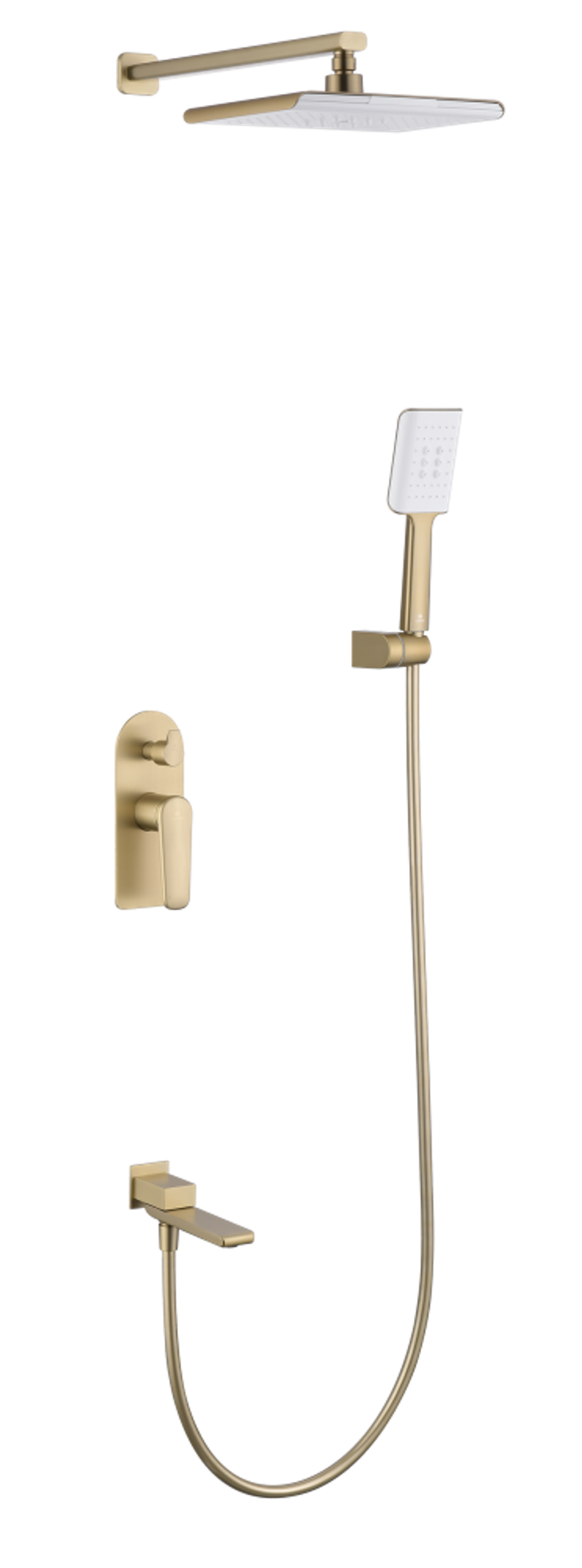 02165-S Смеситель встраиваемый для душа с 3-функ. (Мат. Золото) GANZER (6/1шт)