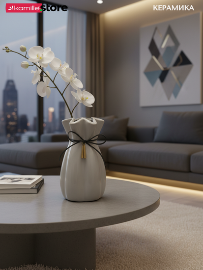 Ваза для цветов 20 см. керамика