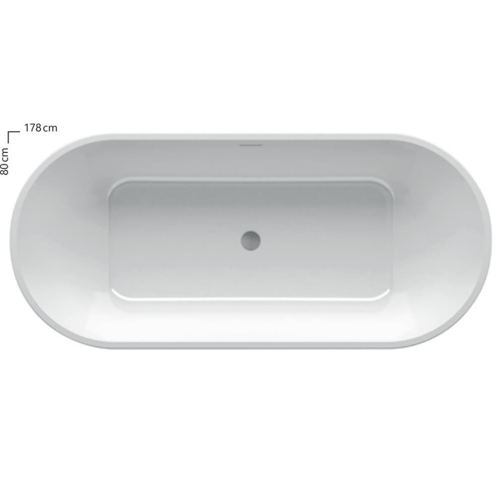 Ванна SOLO 1780x800 белая отдельностоящая