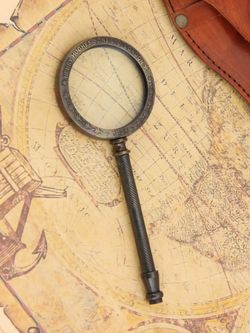 Nautical Морская лупа в кожаном футляре