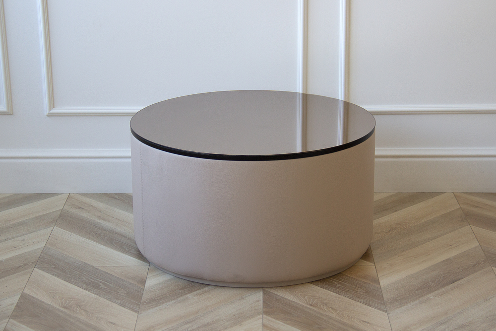 Столик Sun L, D 66 см высота 35 см (зеркало, бежевый)