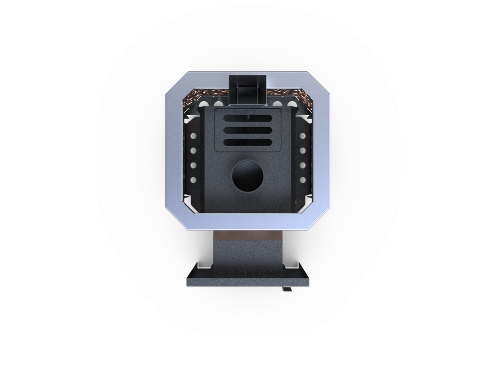 Банная печь Душа- 15 Сетка Леопард Закрытая Каменка
