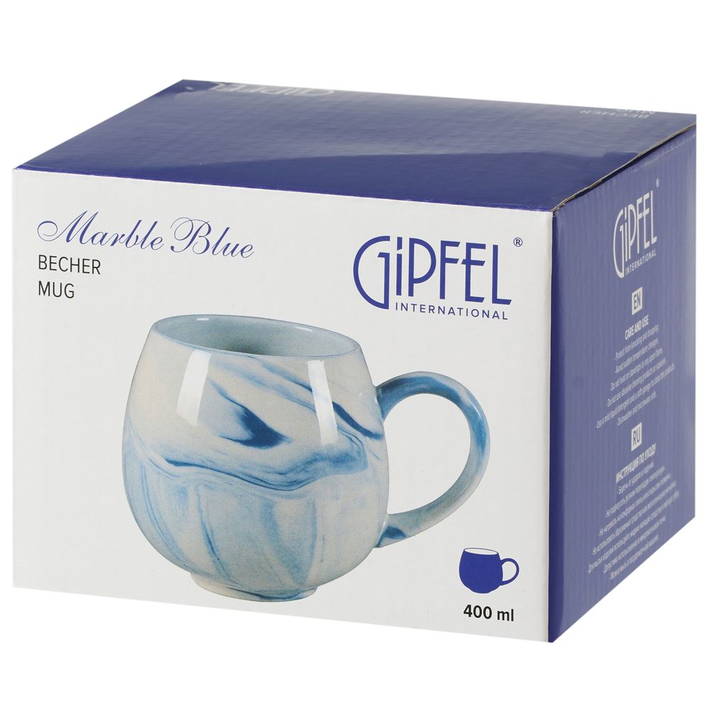 Кружка Gipfel Marble Blue 52695 400 мл