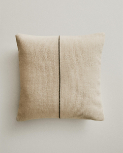Zara Home наволочка декоративная из хлопка, терракотовый, в полоску, 45x45 см
