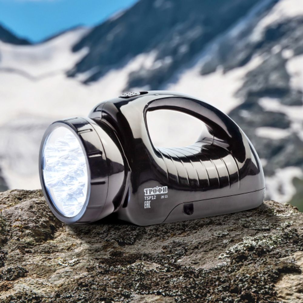 Светодиодный фонарь Трофи TSP12 прожекторный аккумуляторный со встроенным светильником | Прожекторные фонари