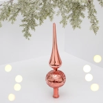 Верхушка на ёлку 23 см «Волшебный узор», Розовое золото