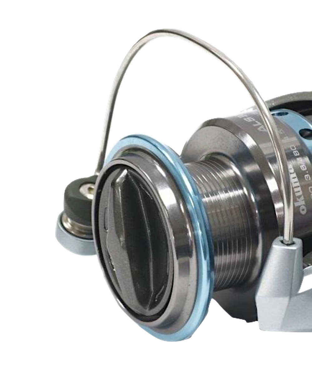 Катушка Okuma Alaris ALS-40 bb3+1 Нагр.8кг 5.0:1 Оборот 85см 0.25/0.30/0.35мм-260/180/130м Вес 260г